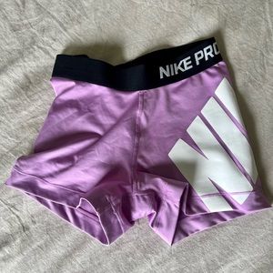 Purple Nike Pro Shorts